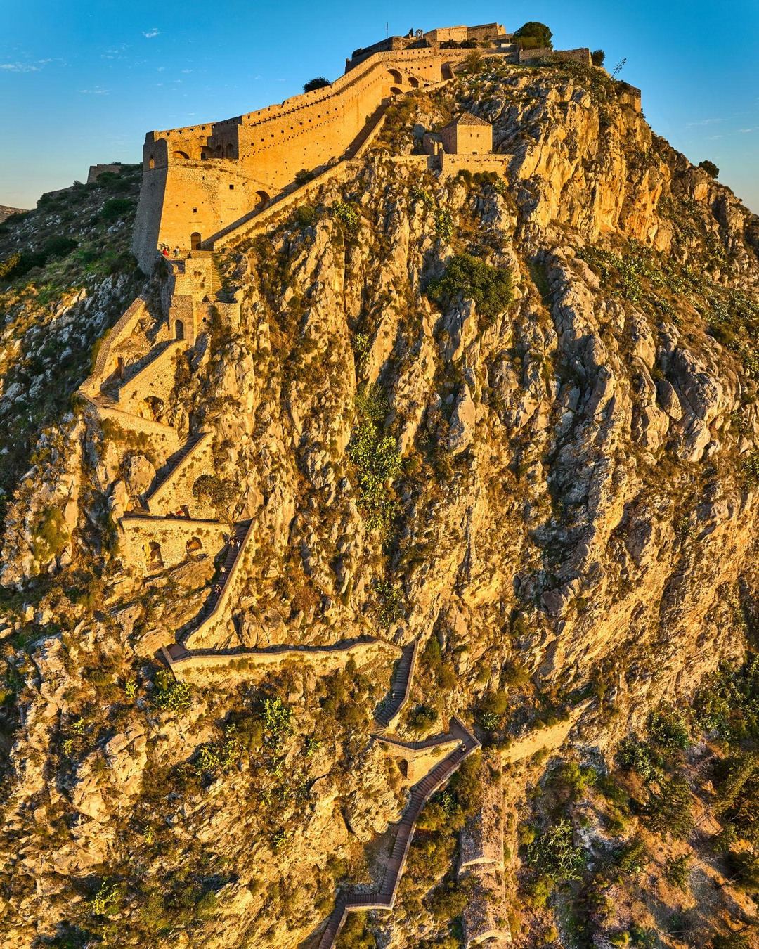 Palamidi Fortress on its rocky hill above Nafplio